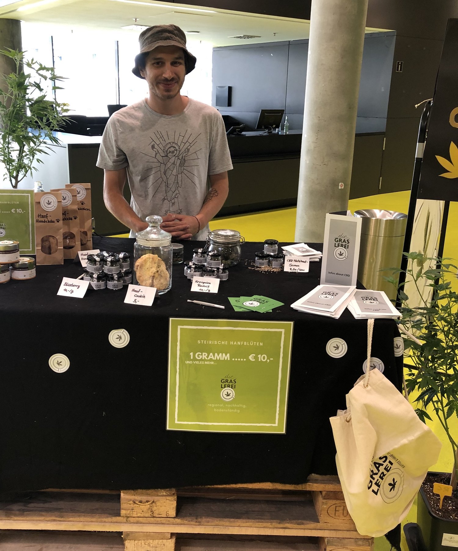  Marijuana stand at the conference…love Europe 