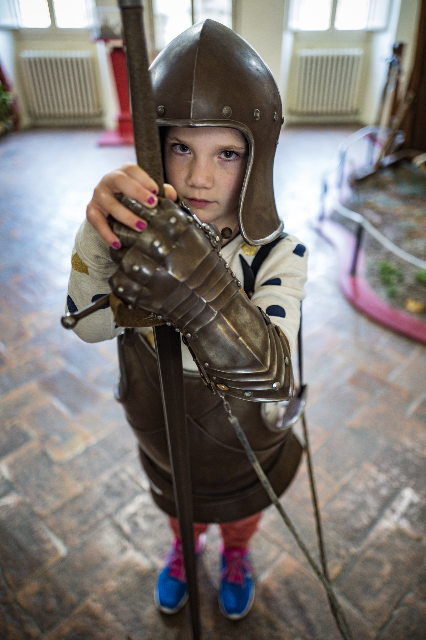 There’s a little armoury museum inside the walls. You know you’ve left Australia when they let children play with a 13th-century (surprisingly sharp) longsword with no supervision.