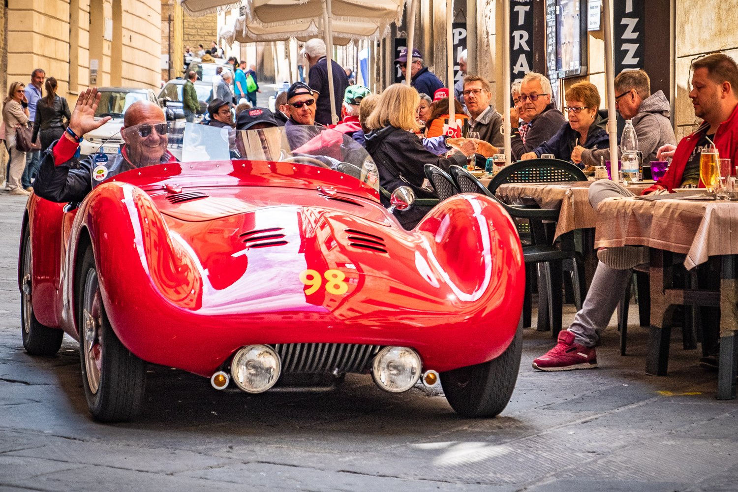  Some of the drivers were also feeling the need for a  pre-lunch apertivo. 