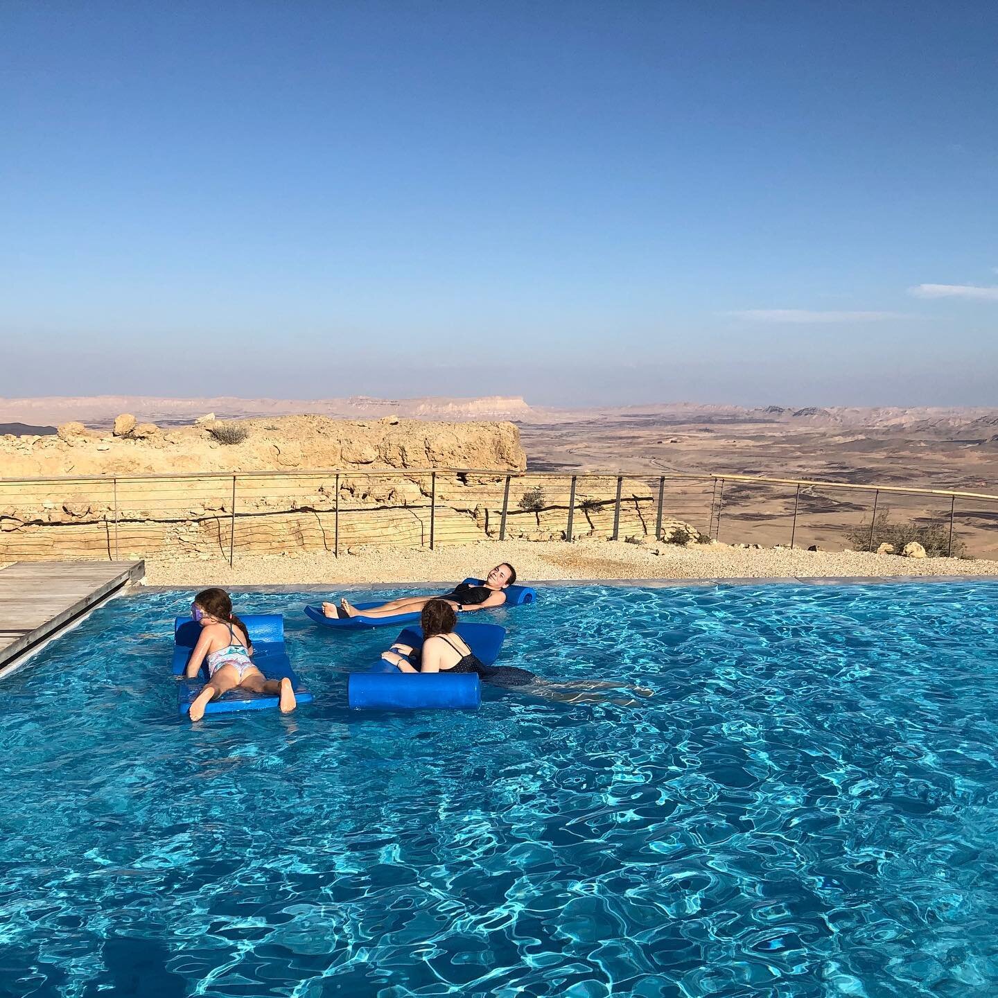 Pool fun in the Israeli desert.
