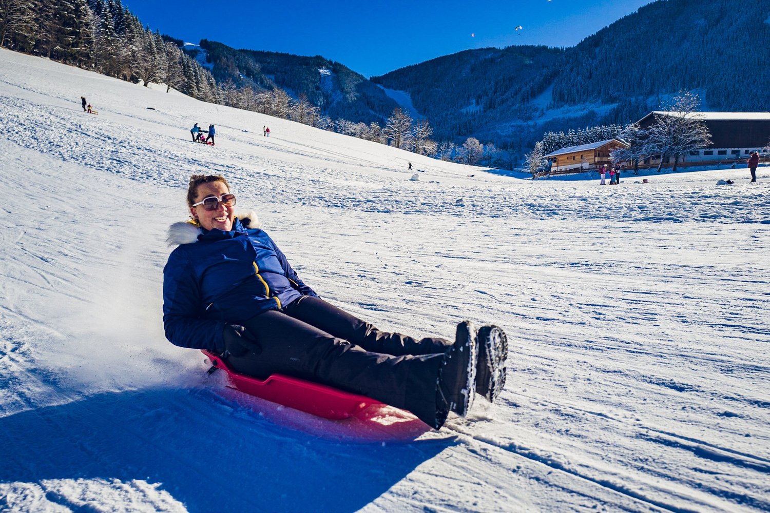 Getting my tobogganing on just outside Salzberg…had the best fun!