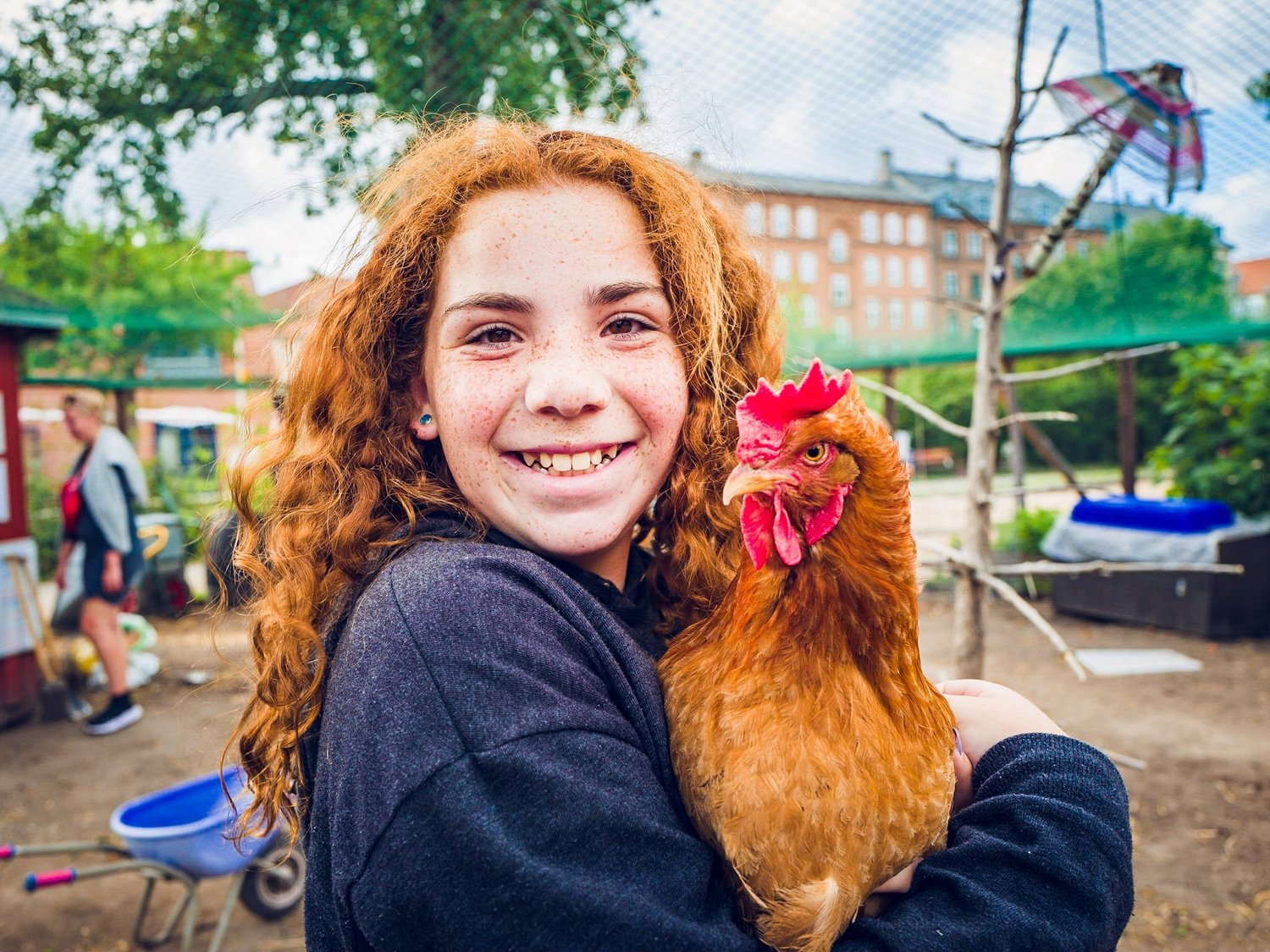 Polly is her happy place in Copenhagen…with the animals :-)