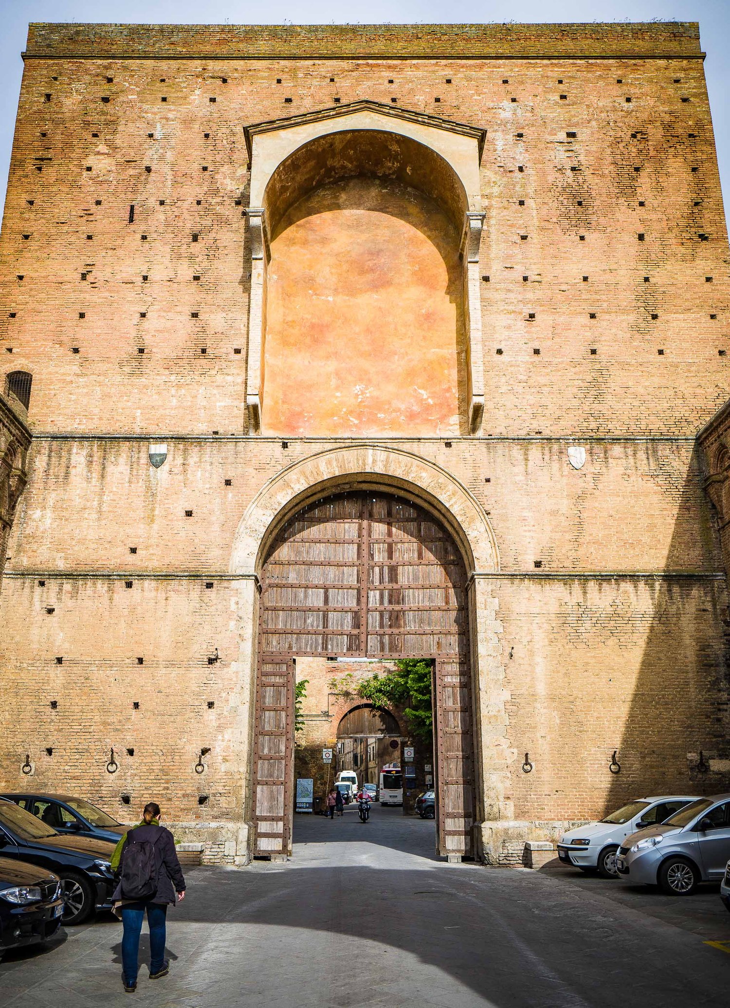  The cars were going to enter from the south, through Porta San Marco and wind their way through Siena’s tiny narrow streets, ending up in the main piazza - Piazza del Campo, where they would stop for lunch before continuing north (this is Italy, aft