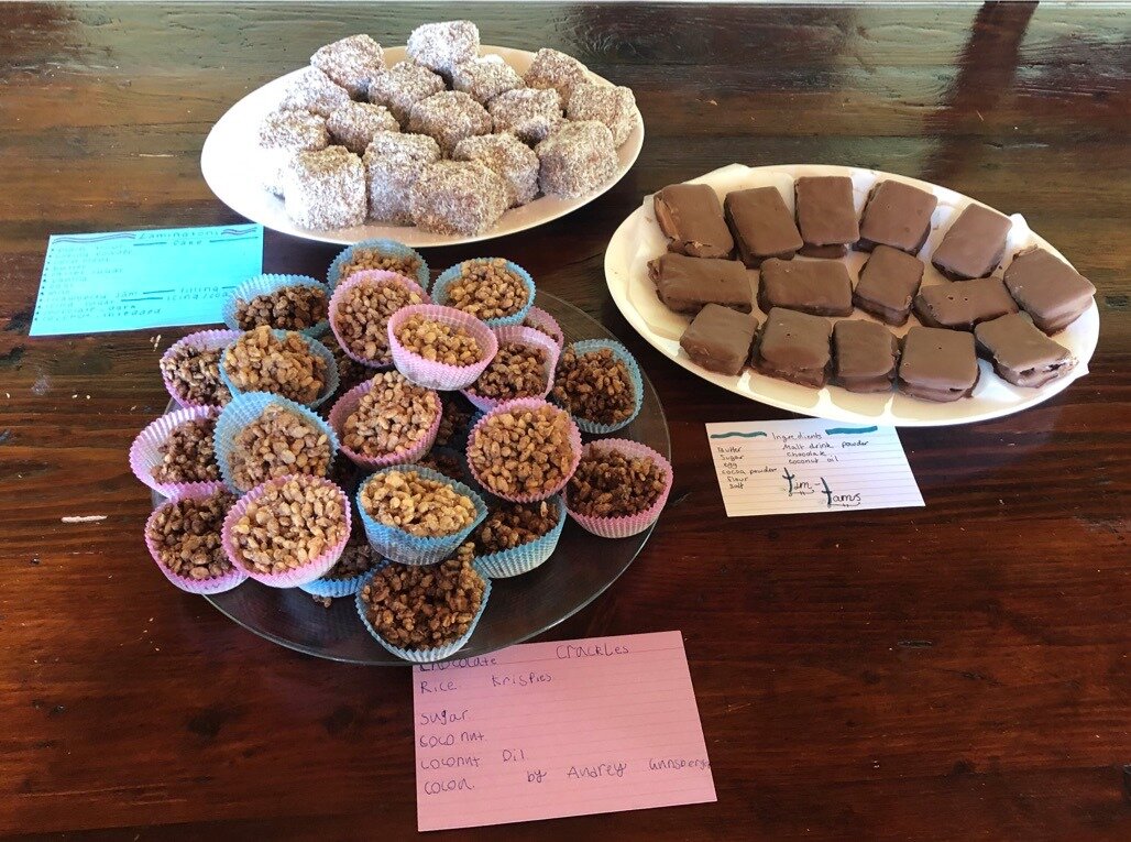 MANY hours of work for International Day at school - chocolate crackles, lamingtons and homemade tim-tams (SO hard to do…never again!)