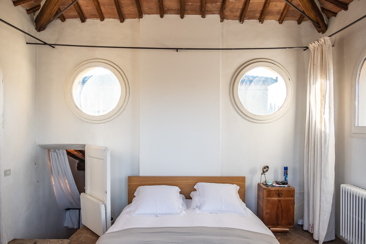  The round windows in our room, reminds me of play school but I love them.  